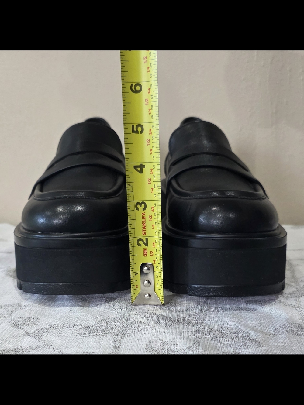 Platform Penny Loafers in Black - Picture 4 of 8